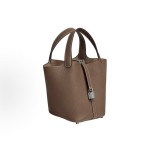 HERMES爱⻢仕 Picotin Lock 18 银扣  Etoupe ⼤象灰